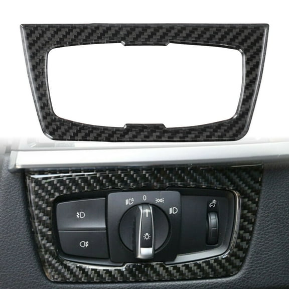 Mduoduo Car Headlight Switch Frame Interior Trim For BMW F30 F31 F34 F32 F33 F36 F80 F82 F83 Carbon Fiber Car Interior Accessories Car Accessories
