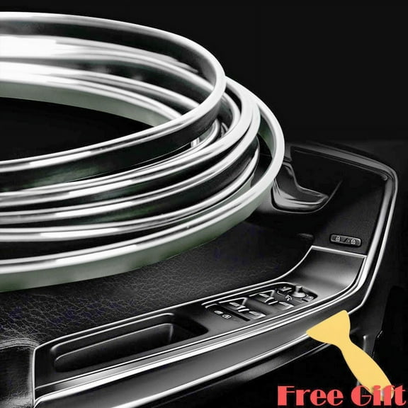 Mduoduo Car Molding Trim Strip Car Styling Car Interior Interior Strip Silver Chrome Flexible Strip Car Decorating Strips Car Accessories
