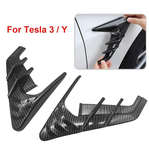 Mduoduo Car Stickers Sides Camera Protects Cover Flank Spoiler Wing Decoration Guard Carbon Fibers Accessory For Tesla For Model 3/Y Car Accessories