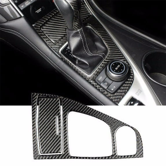Mduoduo Carbon-Fiber Black Interior Console Gear Shift Cover Trim For Infiniti Q50/Q60 2014-2019 Accessories For Vehicles Car Accessories