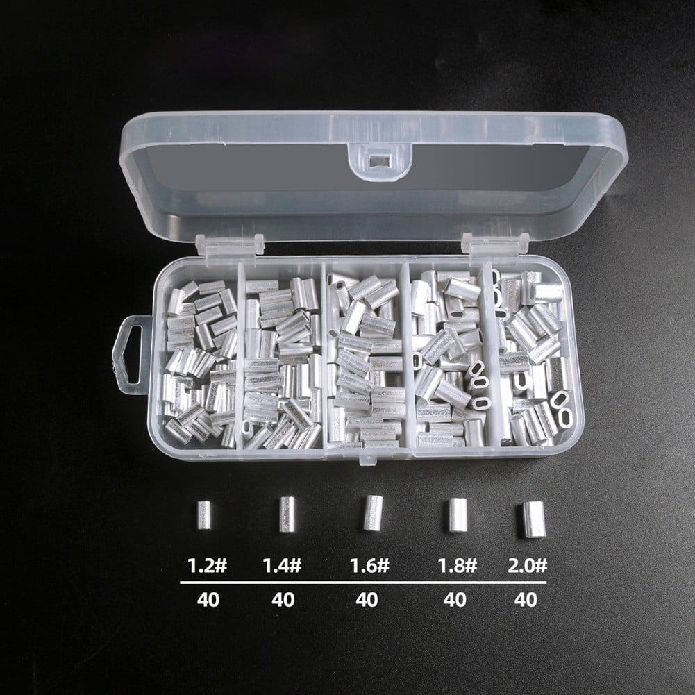 Mduoduo Double Barrel Crimp Sleeves Fishing Line Tube Connector for