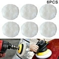 thumbnail image 1 of Mduoduo Easy Fit 100% Brand New Polishing Pad 6 Pcs Soft Wool Car Polisher For 9 Inch &10 Inch White Imitation Lamb Cashmere Car Accessories, 1 of 10