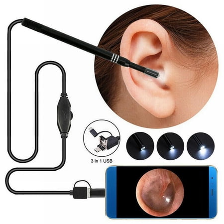Mduoduo LED Endoscope Otoscope Ear Camera Scope Ear Wax Removal Kit Earwax Cleaning Tool,Endoscope Ear Spoon Kit