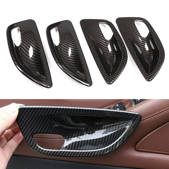 Mduoduo Long Lasting Carbon Fiber Interior Door Handle Bowl Cover For BMW 5 Series F10 Car Accessories