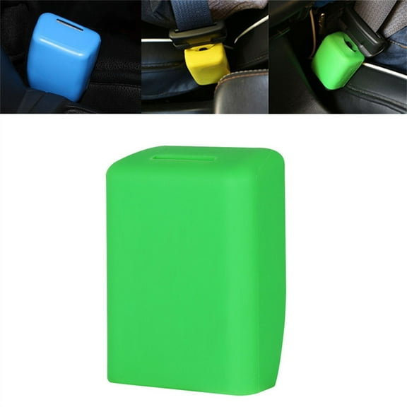 Mduoduo Seat Belt Buckle Protective Cover Silicone Universal Car Anti Scratch Dust Noise Prevention Case Green