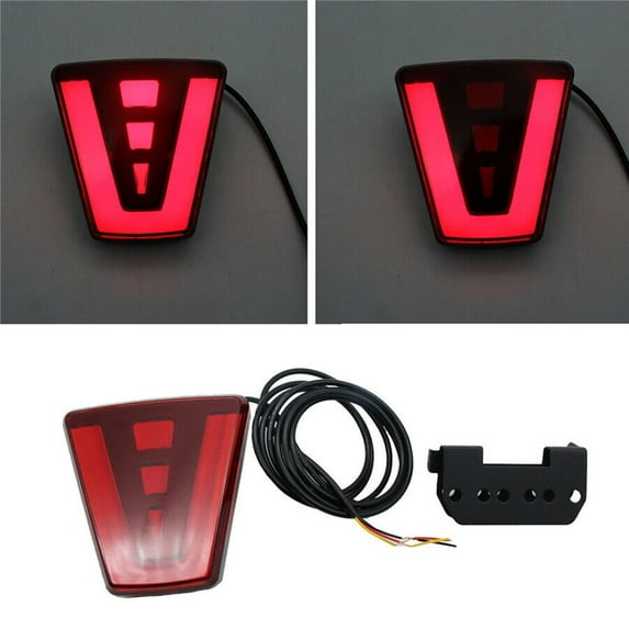 Mduoduo Strobe Flashing LED Tail Brake Stop Light Fog Lamp For F1 Style ...