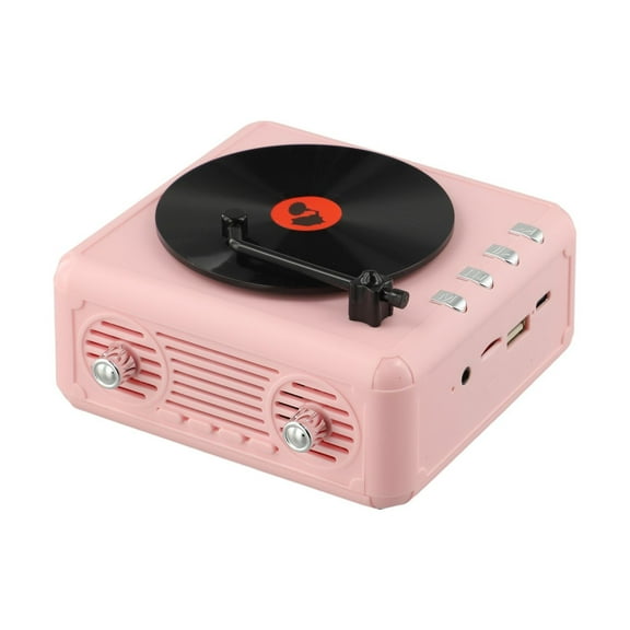 Mduoduo Vintage Speaker Retro FM Radio CD Player, Portable FM Radio and Speaker for Music Enthusiasts for Home & Outdoor Use(Pink)