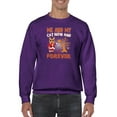 thumbnail image 1 of Me And My Cat Forever Sweatshirt Men -Image by Shutterstock, Male 3X-Large, 1 of 4