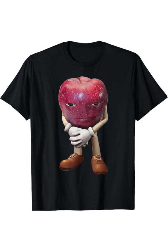 Me Asf Apple Funny Apple With Face Meme Wapple T-Shirt
