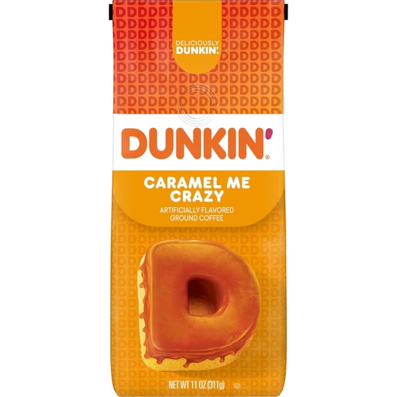 Me Crazy Ground Coffee Dunkin' Caramel 11 Ounces