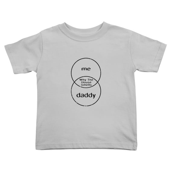 Me Daddy Why The House Smells Cute Toddler T-Shirts for Boys Girls (Gray, Youth XL)