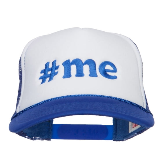 Me Embroidered Two Tone Foam Mesh Cap - Royal White OSFM