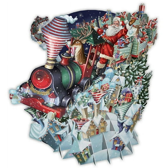 Me&McQ : The Santa Express 3D Pop Up Laser Cut Christmas Card