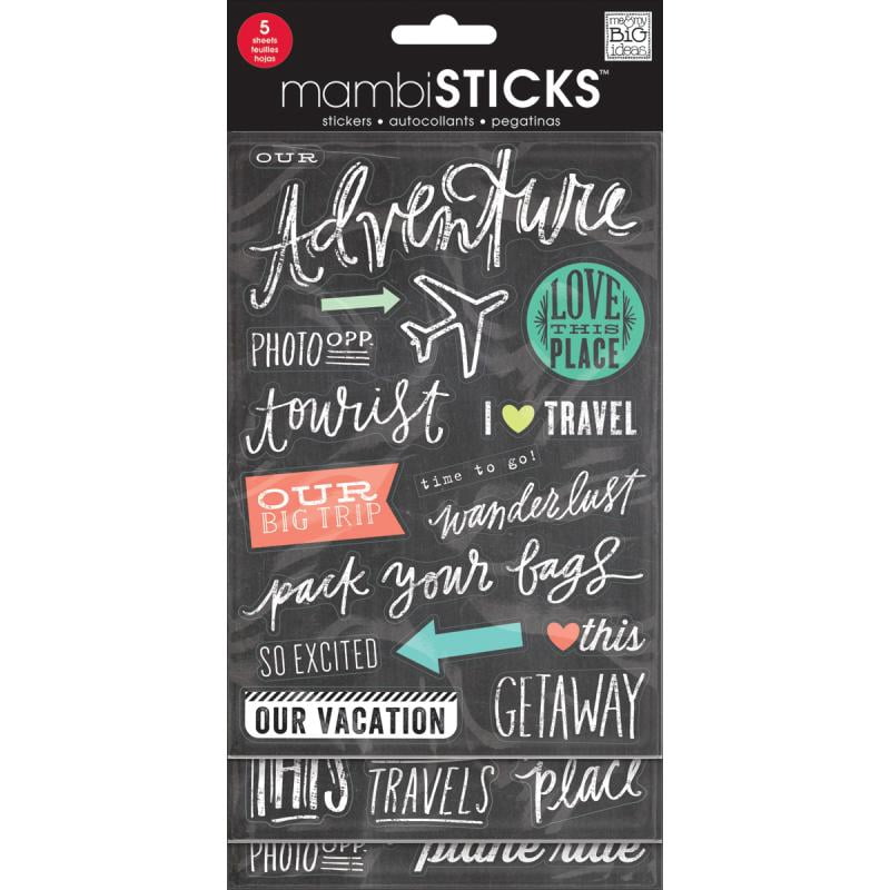 Glitter Stickers Value Pack-Chalk - Tourist