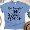 thumbnail image 1 of Me Sarcastic Never Grumpy Cat Humor Unisex Graphic Shirt, CarolinaBlue, Size M, 1 of 6