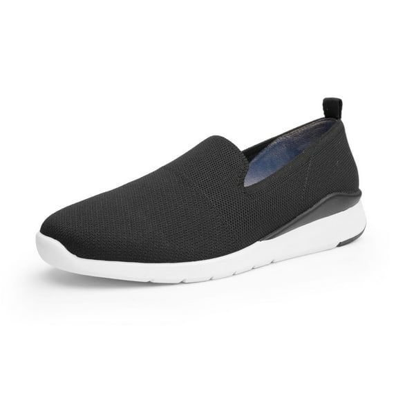 Me Too Gage Slip On Casual Comfort Slip On Sneakers Black Sustainable Mesh (Black Sustainable Mesh, 7.5)