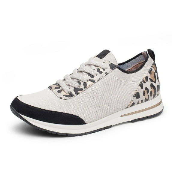 Me Too Landyn Easy Slip On Comfort Knit Lace Up Rounded Toe Sneakers Nude Mesh (Nude Mesh, 11)