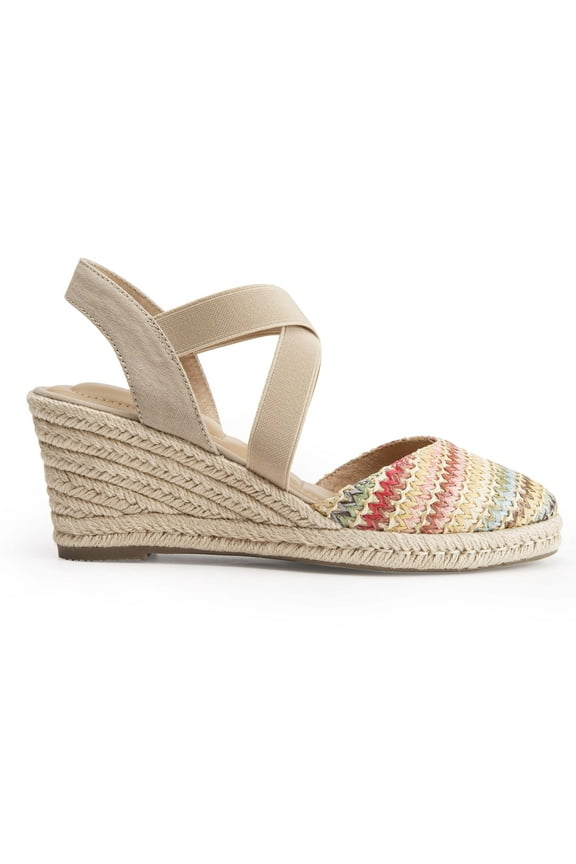 [Me Too Shoes Adult Women] Shiney Espadrille Wedge