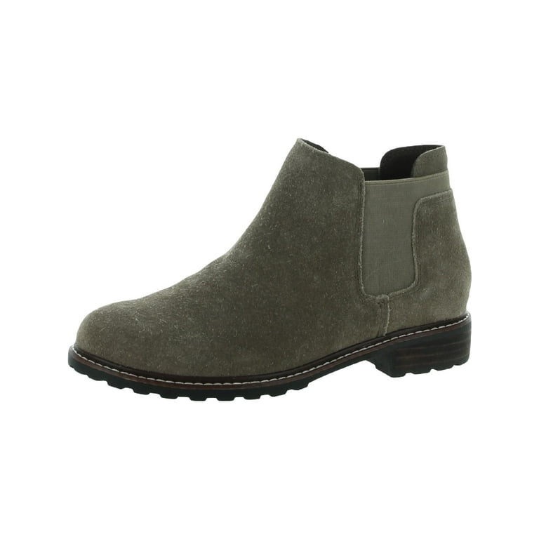 Me Too Womens Kelsey 14 Suede Slip On Ankle Boots Walmart