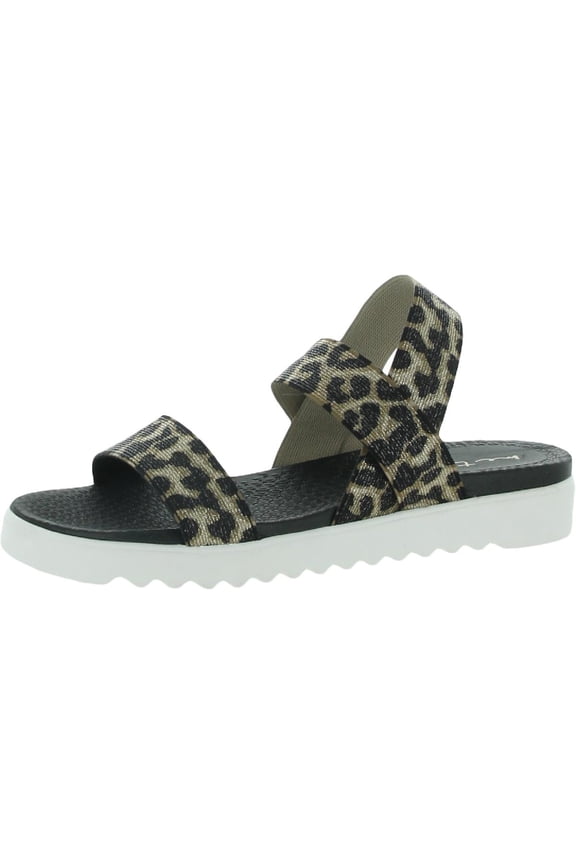 Womens Mali 15 Stretch Animal Print Footbed Sandals