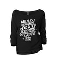 thumbnail image 1 of Me, You And A Lit's Playlist Women's Fashion Slouchy 3/4 Sleeves Raglan Lightweight Sweatshirt Black 2X-Large, 1 of 3