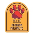 thumbnail image 1 of Me and My Alaskan Malamute Window Shaped Magnet, 1 of 3