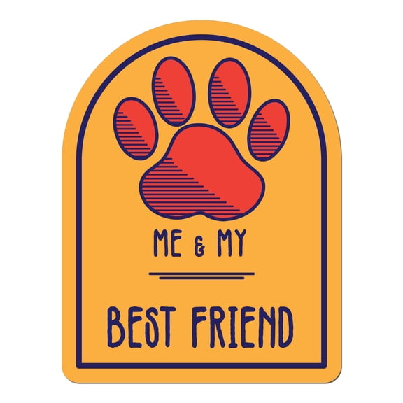 Me and My Best Friend Window Shaped Magnet
