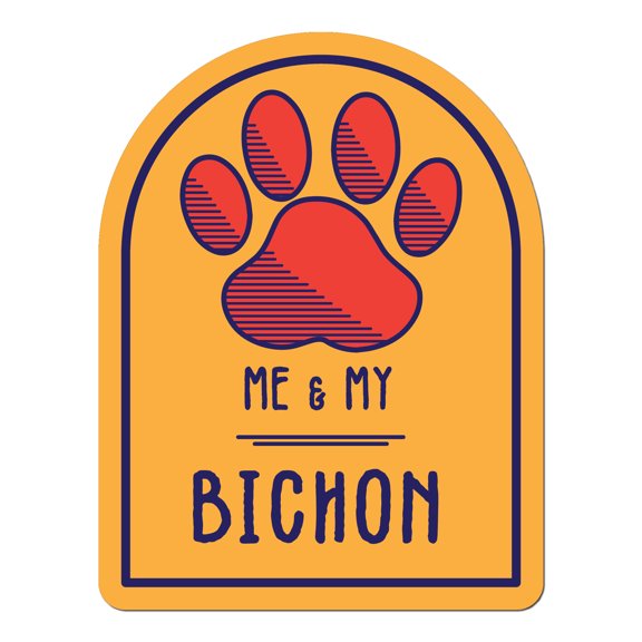 Me and My Bichon Window Shaped Magnet
