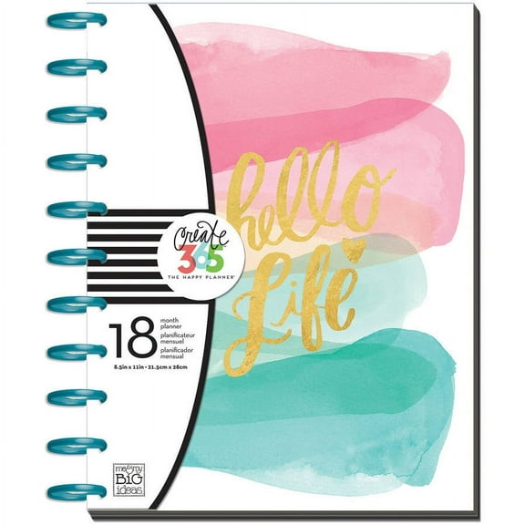 Create 365 Collection 11-1/2x9-1/4 in Monthly Planners & Appointment Book with Dividers, Gold