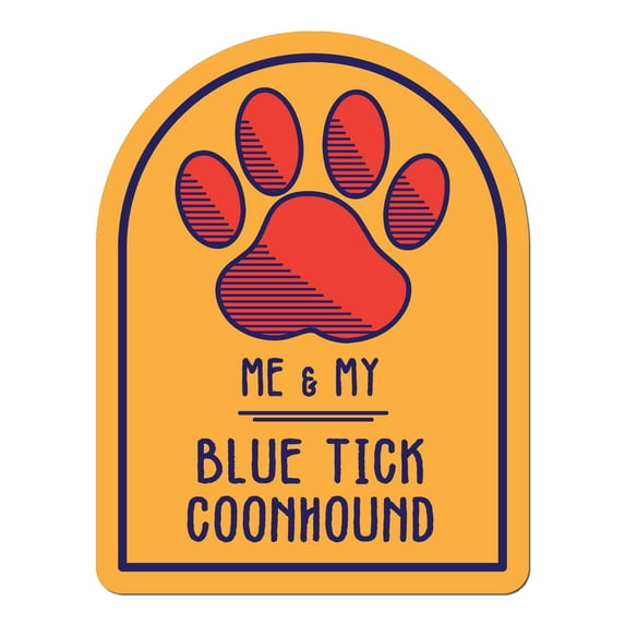 Me and My Blue Tick Coonhound Window Shaped Magnet
