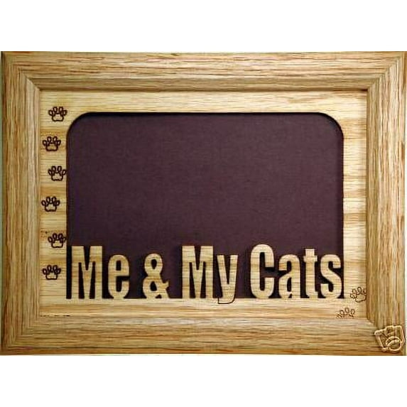 Me and My Cats Tabletop Picture Frame - Holds 4x6 Photo - Multiple Color Options