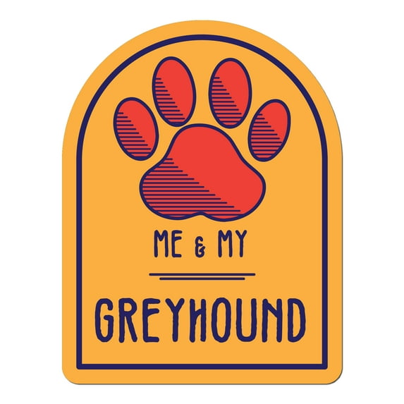 Me and My Greyhound Window Shaped Magnet