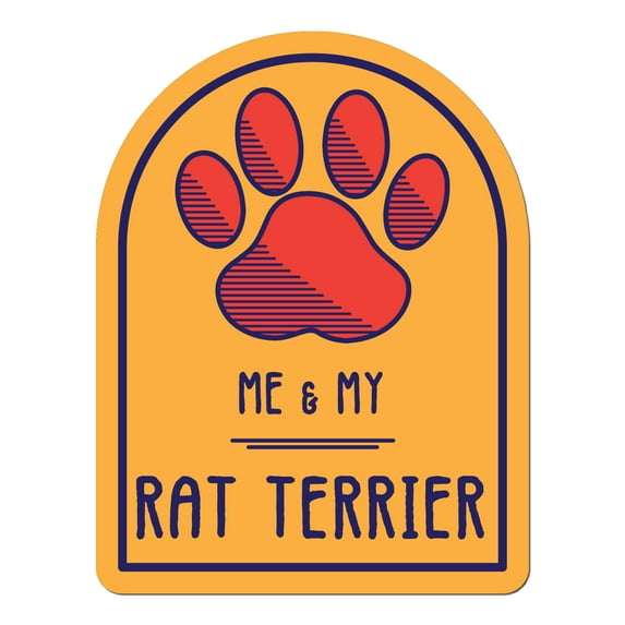 Me and My Rat Terrier Window Shaped Magnet