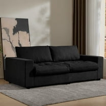 Me'on 87" Modern Sofa with Hidden Storage Space for Living Room, Upholstered 3-Seater Large Couch with Extra Deep Seat for Apartment