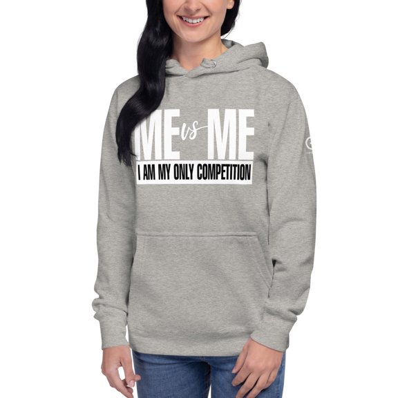 Me vs Me I'm my only competition Hoodie (Carbon Grey, M)