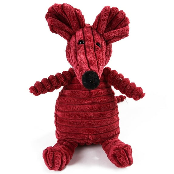 MeAddHome Durable Plush Dog Toy with Squeakers for Aggressive Chewers, Red