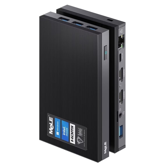 MeLE Fanless Mini PC 8GB 128GB Quieter3Q, Celeron N5105 Processor Windows 11 Pro 4K Mini Computer