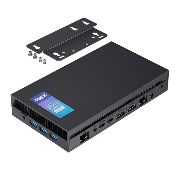 MeLE Overclock X5 Core i5-12450H (8C/12T, up to 4.4GHz) Mini PC 32GB DDR4 1TB SSD, Dual Channel Micro PC with 2x HDMI + 2x USB-C 4K Quad Display, Dual LAN 1GbE + 2.5GbE