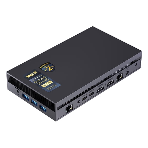MeLE Overclock X5 Core i5-12450H (8C/12T, up to 4.4GHz) Mini PC 32GB DDR4 1TB SSD, Dual Channel Micro PC with 2x HDMI + 2x USB-C 4K Quad Display, Dual LAN 1GbE + 2.5GbE