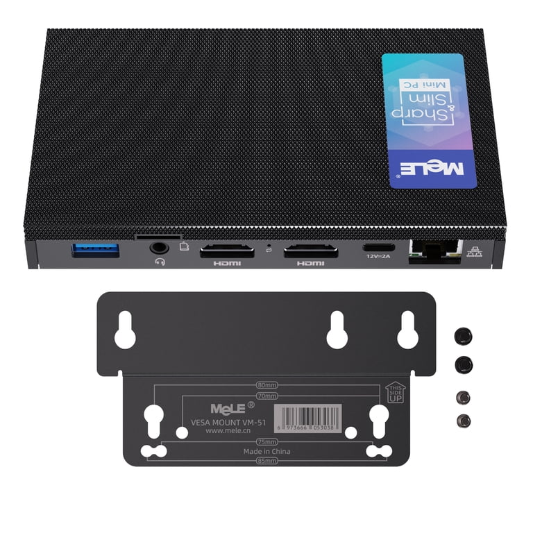 MeLE Quieter3Q Fanless Mini PC 8GB 256GB, Intel Celeron N5105