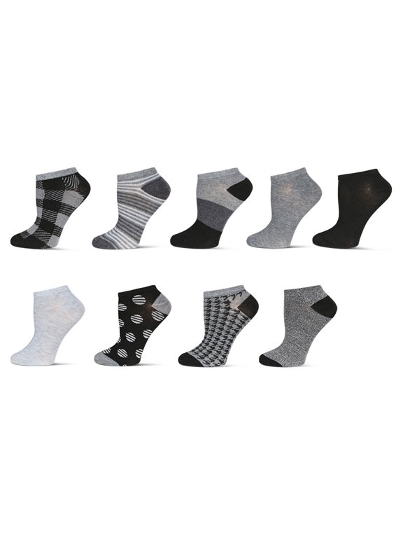 10 Pair Women's Buffalo Check Low Cut Socks - Mens - Male