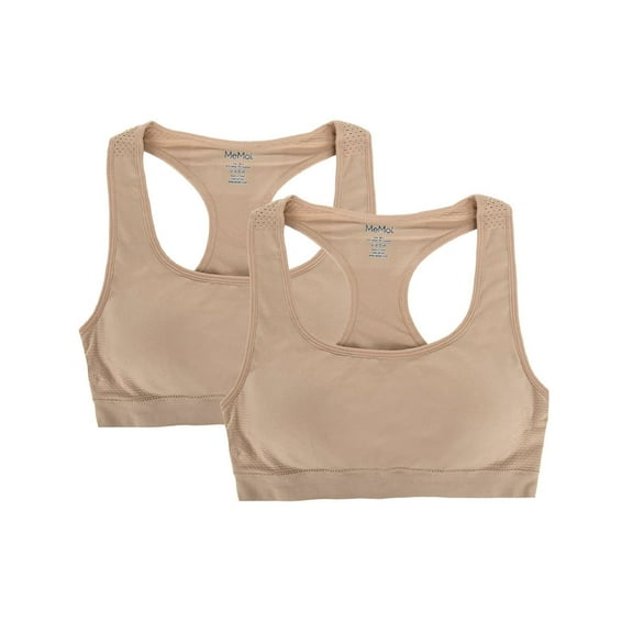 MeMoi  2 Pair Pack Racerback Sports Training Bra - Girls - Female