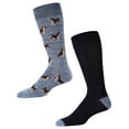 thumbnail image 1 of MeMoi 2 Pair Men's Beagle Dog-Themed Rayon-Blend Novelty Crew Socks - Mens - Male, 10-13, Navy, 1 of 2