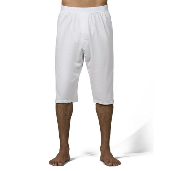 MeMoi 2 Pair Men's Knee-Length Cotton-Rich Knit Boxer Shorts - Mens - Male, XS, White