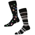 thumbnail image 1 of MeMoi Men's 2 Pair Pack Billiard Ball Bamboo Blend Crew Socks - Mens - Male, 10-13, Black, 1 of 7