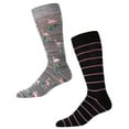 thumbnail image 1 of MeMoi Men's 2 Pair Pack Flamingo Bamboo Blend Crew Socks - Mens - Male, 10-13, Gray, 1 of 7
