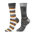 thumbnail image 1 of MeMoi Women's 2 Pair Pack Swathe Crew Socks - Womens - Female, 9-11, Black, 1 of 2