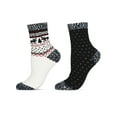 thumbnail image 1 of MeMoi 2 Pairs Women's Fairisle Border Cloud Soft Crew Socks - Mens - Male, 1 of 9