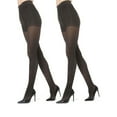 thumbnail image 1 of MeMoi 2 Pairs Women's Perfectly Opaque Control Top Microfiber Tights - Mens - Male, 1 of 12
