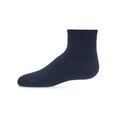 thumbnail image 1 of MeMoi Kids' 3 Pair Pack Mid Cut Cotton Blend Socks, 4-5, Navy, 1 of 12